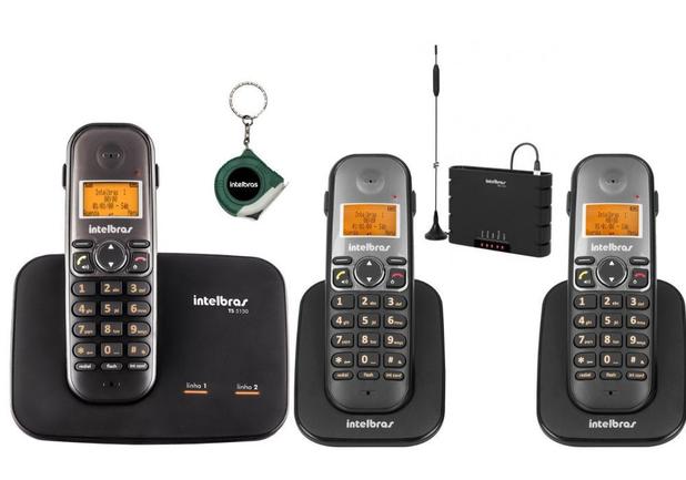 Kit Telefone Sem Fio TS 5150 Com 2 Ramal Bina e Entrada Chip - Intelbras Menor preço em Kit Telefone Sem Fio TS 5150 Com 2 Ramal Bina e Entrada Chip - Intelbras