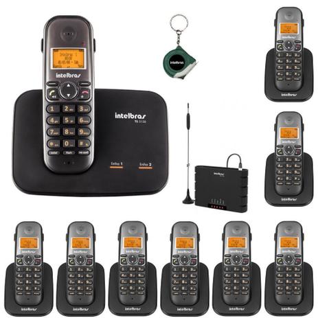 Menor preço em Kit Telefone Sem Fio TS 5150 Com 7 Ramal Bina e Entrada Chip - Intelbras