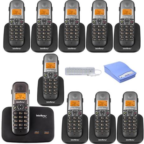 Menor preço em Kit Telefone Sem Fio TS 5150 Com 9 Ramal Bina e Entrada Chip - Intelbras