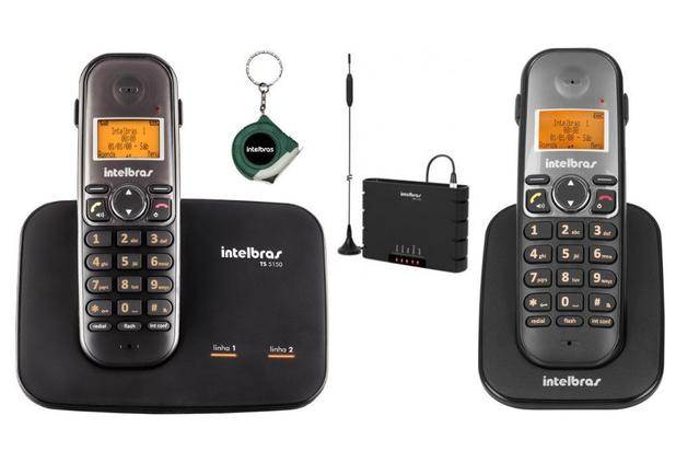 Menor preço em Kit Telefone Sem Fio TS 5150 Com Ramal Bina e Entrada Chip - Intelbras