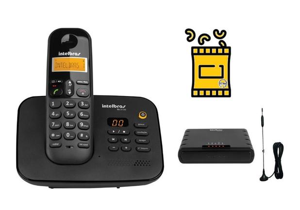 Kit Telefone TS 3130 Com Bina e entrada para Chip Celular - Intelbras Menor preço em Kit Telefone TS 3130 Com Bina e entrada para Chip Celular - Intelbras