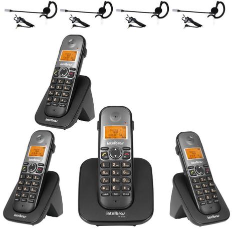 Kit Telefone TS 5120 + 3 Ramal TS 5121 + 4 Headset Intelbras Menor preço em Kit Telefone TS 5120 + 3 Ramal TS 5121 + 4 Headset Intelbras