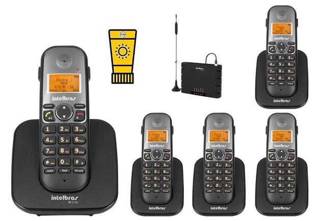 Kit Telefone TS 5120 + 4 Ramal + ITC 4100 celular Intelbras Menor preço em Kit Telefone TS 5120 + 4 Ramal + ITC 4100 celular Intelbras