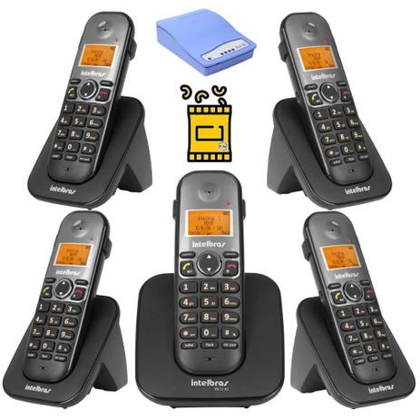 Kit Telefone TS 5120 bina + 4 Ramal entrada chip Intelbras Menor preço em Kit Telefone TS 5120 bina + 4 Ramal entrada chip Intelbras
