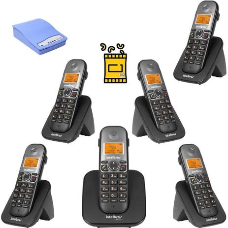Kit Telefone TS 5120 bina + 5 Ramal entrada chip Intelbras Menor preço em Kit Telefone TS 5120 bina + 5 Ramal entrada chip Intelbras