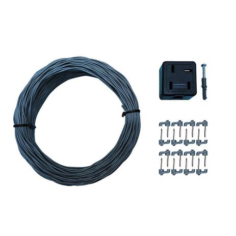 Kit telefônico fio 2x22 20metros com tomada de sobrepor Kit-Flex - Kitflex Menor preço em Kit telefônico fio 2x22 20metros com tomada de sobrepor Kit-Flex - Kitflex