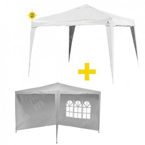 Kit Tenda Gazebo Branca Pernas em Aluminio 3m X 3m Base e Topo + 4 Paredes Bel Menor preço em Kit Tenda Gazebo Branca Pernas em Aluminio 3m X 3m Base e Topo + 4 Paredes Bel