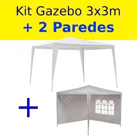 Kit Tenda Gazebo de Encaixe 3x3 M + 2 Paredes Cor Branca  Bel é boa?