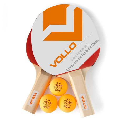Kit Tenis de Mesa com 2 Raquetes + 3 Bolinhas em Abs Vt610 Vollo Sports Menor preço em Kit Tenis de Mesa com 2 Raquetes + 3 Bolinhas em Abs Vt610 Vollo Sports
