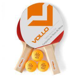 Kit Tênis De Mesa ( Ping Pong ) - Vollo 2 Raquetes E 3 Bolas Menor preço em Kit Tênis De Mesa ( Ping Pong ) - Vollo 2 Raquetes E 3 Bolas