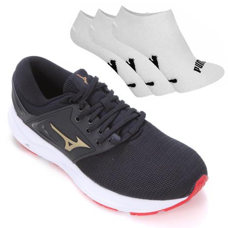 Kit Tênis Mizuno Titan Masculino + 3 Pares de Meia Menor preço em Kit Tênis Mizuno Titan Masculino + 3 Pares de Meia