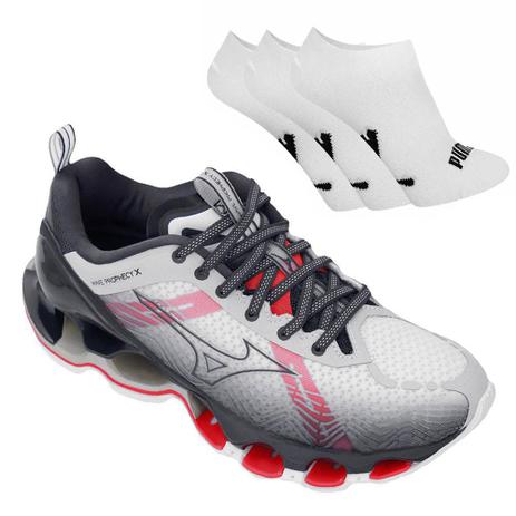 Kit Tênis Mizuno Wave Prophecy X Feminino + 3 Pares de Meia - Kit Feminino  - Magazine Luiza
