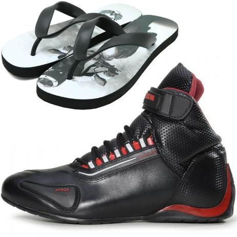 Bota Tênis Motociclista Refletivo Atron Shoes 310 Cano Alto Cinza |  Submarino