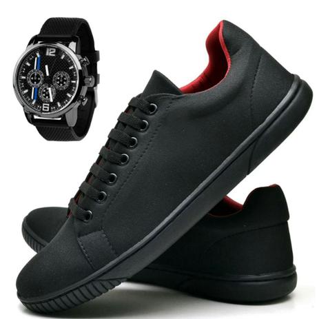 Kit Tênis Sapatenis Casual Fashion Com Relógio Masculino Azul, Cinza, Café,  Preto ou Vermelho - Homem Social - Kit Masculino - Magazine Luiza