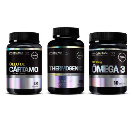 Kit Termogênico + Óleo de Cártamo + Ômega 3 - Probiótica Menor preço em Kit Termogênico + Óleo de Cártamo + Ômega 3 - Probiótica