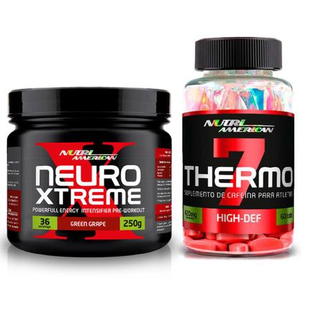 Kit Thermo 7 (60 Tablete) + Neuro Xtreme (250gr) - Nutri American é ruim? Kit Thermo 7 (60 Tablete) + Neuro Xtreme (250gr) - Nutri American é boa?