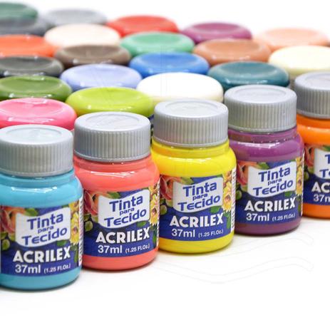 Kit Tintas para Tecido Acrilex: 36 Cores -