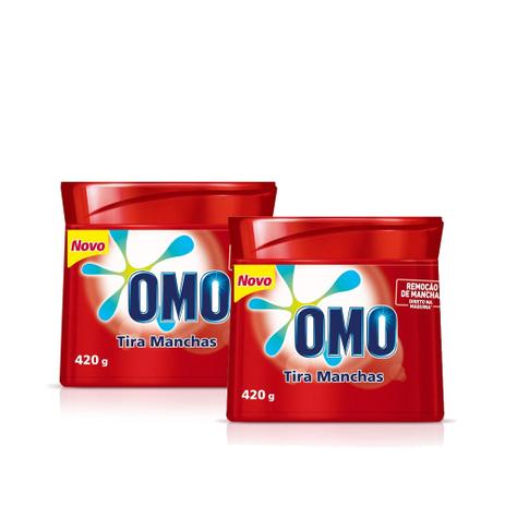 Kit Tira Manchas em Pó OMO Roupas Coloridas 420g com 50 na segunda unidade Menor preço em Kit Tira Manchas em Pó OMO Roupas Coloridas 420g com 50 na segunda unidade