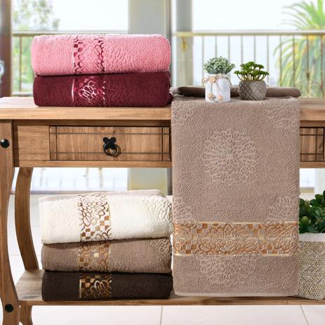 Kit Toalha de Banho Ornare 70cm x 1,40m Camurça - 4 unidades - Panosul é boa?