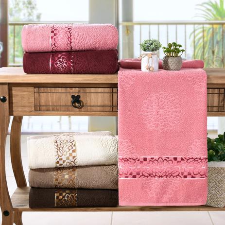 Kit Toalha de Banho Ornare 70cm x 1,40m Rosa Blush - 4 unidades - Panosul é boa?