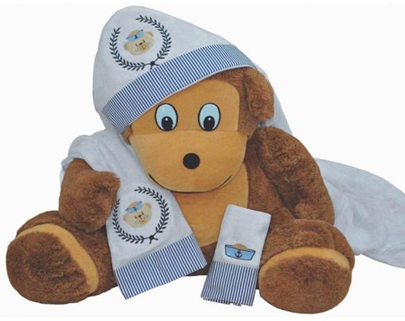 Kit Toalha Fralda Azul 3 Peças - I9 baby Menor preço em Kit Toalha Fralda Azul 3 Peças - I9 baby