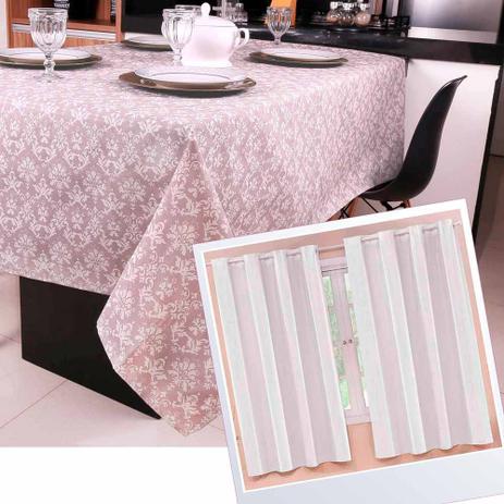 Kit Toalhas de Mesa Cook Impermeável 140x 140cm + Cortina PVC 280x1,60cm - Cor 04/Branco - Paulo cezar enxovais é boa?