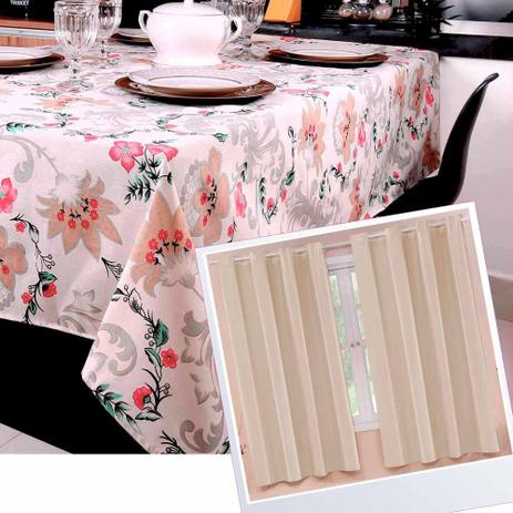 Kit Toalhas de Mesa Cook Impermeável 200x 140cm + Cortina PVC 280x1,60cm - Cor 01/Palha - Paulo cezar enxovais é boa?