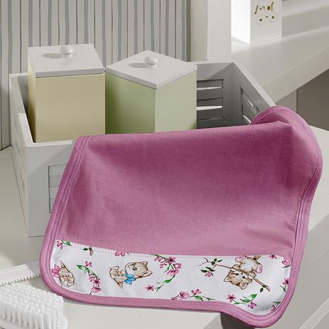 Menor preço em Kit Toalhinha de Boca Tecebem Baby Malha Mel 3 Peças Estampado Kinder Rosa
