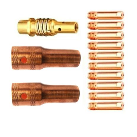 Kit Tocha Mig 0.8mm Bocal Bico Difusor Encaixe P/ V8 Brasil e Outras - GVA SOLDAS E CIA Menor preço em Kit Tocha Mig 0.8mm Bocal Bico Difusor Encaixe P/ V8 Brasil e Outras - GVA SOLDAS E CIA