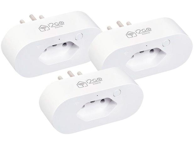 Kit Tomada Inteligente Wi-Fi 10A - 3 Unidades I2GO Smart Home Menor preço em Kit Tomada Inteligente Wi-Fi 10A - 3 Unidades I2GO Smart Home