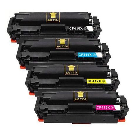 Kit Toner HP 410X CF410X CF411X CF412X CF413X M452DN M452DW M452NW M477FDN M477FDW - Compatível Menor preço em Kit Toner HP 410X CF410X CF411X CF412X CF413X M452DN M452DW M452NW M477FDN M477FDW - Compatível