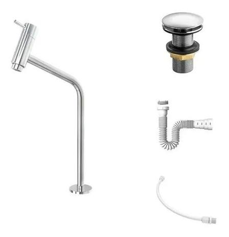 Kit Torneira Link 45 Bica Alta para Cuba de Sobrepor + Válvula Click 7/8 + Sifão PVC Branco + Engate Flexível PVC - CMM Metais Menor preço em Kit Torneira Link 45 Bica Alta para Cuba de Sobrepor + Válvula Click 7/8 + Sifão PVC Branco + Engate Flexível PVC - CMM Metais