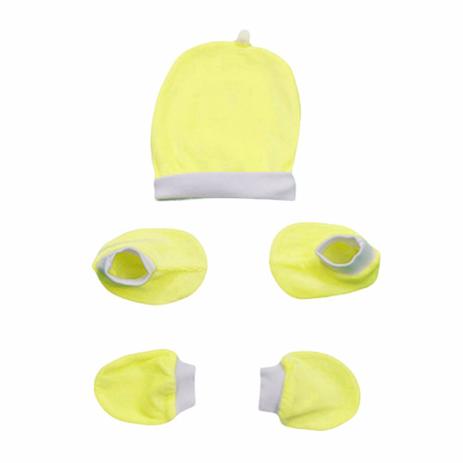 Kit Touca, Luva, Sapatinho Malha Amarelo - Nicas baby é boa?
