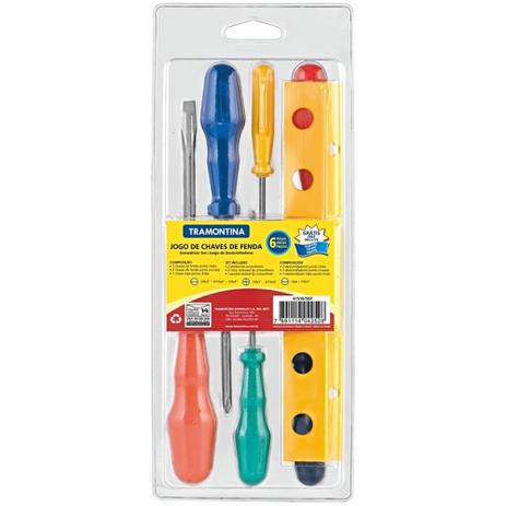 Kit Tramontina Chave Fenda+sup. 6 Peças Menor preço em Kit Tramontina Chave Fenda+sup. 6 Peças
