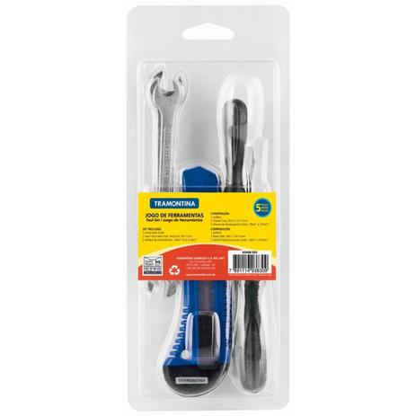 Kit Tramontina Multiuso 5p+estilete Menor preço em Kit Tramontina Multiuso 5p+estilete