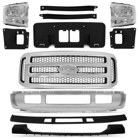 Kit Transformação Grade Farol Para-Choque Dianteiro Suporte PlacaF250 07 a 12 com Suportes - Prime Menor preço em Kit Transformação Grade Farol Para-Choque Dianteiro Suporte PlacaF250 07 a 12 com Suportes - Prime