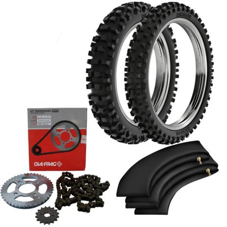 Kit Transmissão + Kit Pneu Cg 125 Fan 2009 Pneu 275-18 42M + 90/90-18 51M Sh31 Rinaldi - Rinaldi e dia-frag Menor preço em Kit Transmissão + Kit Pneu Cg 125 Fan 2009 Pneu 275-18 42M + 90/90-18 51M Sh31 Rinaldi - Rinaldi e dia-frag