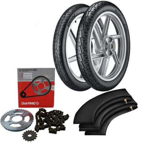 Kit Transmissão + Kit Pneu Pop 100 60/100-17 + 80/100-14 St300 Vipal - Vipal e dia-frag Menor preço em Kit Transmissão + Kit Pneu Pop 100 60/100-17 + 80/100-14 St300 Vipal - Vipal e dia-frag