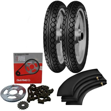 Kit Transmissão + Kit Pneu Pop 100 80/100-14 + 60/100-17 Mt15 Pirelli - Pirelli e dia-frag Menor preço em Kit Transmissão + Kit Pneu Pop 100 80/100-14 + 60/100-17 Mt15 Pirelli - Pirelli e dia-frag