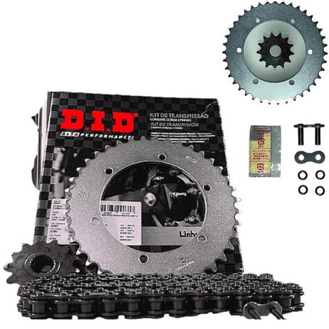 Kit transmissão relação did tenere xtz 250 2018 C/retentor Menor preço em Kit transmissão relação did tenere xtz 250 2018 C/retentor