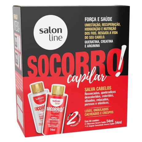 Kit tratamento salon line 55ml ampola+óleo creme socorro capilar - Seu gil Menor preço em Kit tratamento salon line 55ml ampola+óleo creme socorro capilar - Seu gil