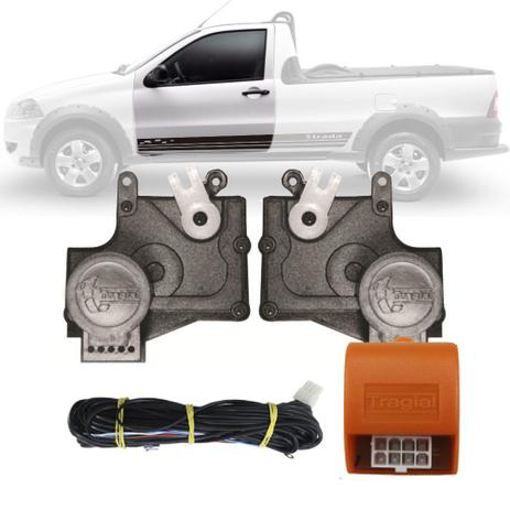 Kit Trava Elétrica Especifica Celta Pálio Strada 2 Portas Tragial Menor preço em Kit Trava Elétrica Especifica Celta Pálio Strada 2 Portas Tragial