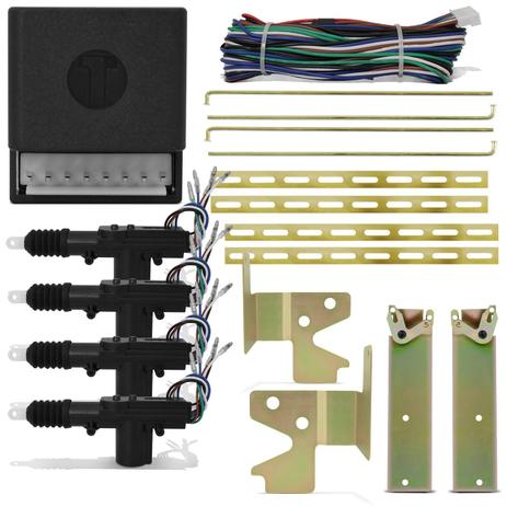 Kit Trava Elétrica Novo Uno 10 a 15 4 Portas Dupla Serventia + Jogo Suportes Aço - Tech one - luferma Menor preço em Kit Trava Elétrica Novo Uno 10 a 15 4 Portas Dupla Serventia + Jogo Suportes Aço - Tech one - luferma