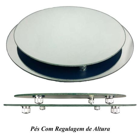 Kit Travessa Redonda Espelhada Boleira Doces e Festa 40 e 45cm - VEG Menor preço em Kit Travessa Redonda Espelhada Boleira Doces e Festa 40 e 45cm - VEG