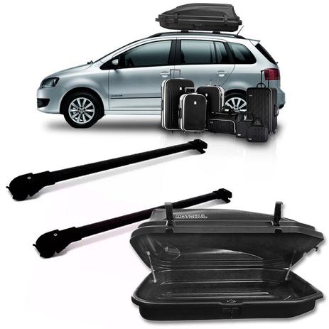 Kit travessa slim preta spacefox 2005 á 2017 + maleiro 270l - Sp acessórios Menor preço em Kit travessa slim preta spacefox 2005 á 2017 + maleiro 270l - Sp acessórios