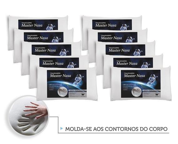 Kit Travesseiro Nasa 10 Pecas - Antialergico - Toque Macio - Master comfort Menor preço em Kit Travesseiro Nasa 10 Pecas - Antialergico - Toque Macio - Master comfort