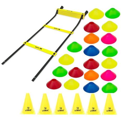 Kit Treinamento Funcional Escada Agilidade + 06 Cones + 20 Mini Cones - Sepo - kits Menor preço em Kit Treinamento Funcional Escada Agilidade + 06 Cones + 20 Mini Cones - Sepo - kits