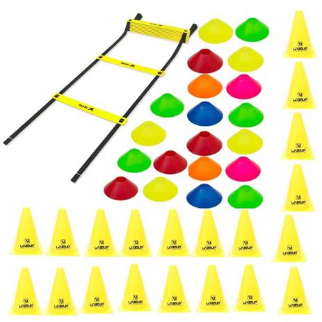 Kit Treinamento Funcional Escada Agilidade + 20 Cones + 20 Mini Cones - Sepo - kits Menor preço em Kit Treinamento Funcional Escada Agilidade + 20 Cones + 20 Mini Cones - Sepo - kits