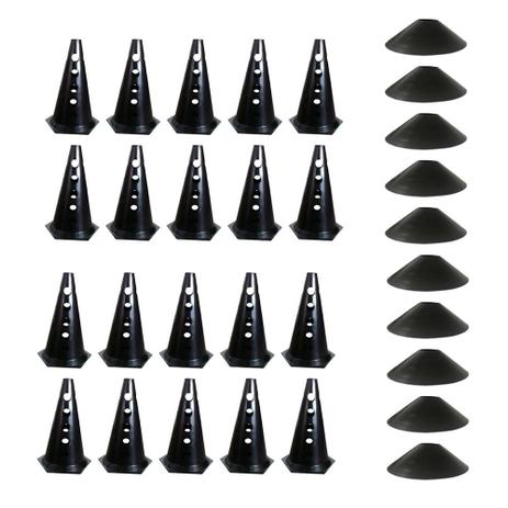 Kit Treino Agilidade com 20 Cones Furados e 10 Chapéu Chinês - Natural fitness Menor preço em Kit Treino Agilidade com 20 Cones Furados e 10 Chapéu Chinês - Natural fitness
