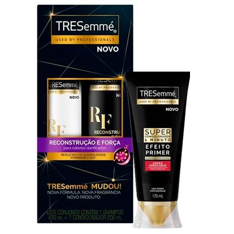 Kit Tresemme Reconstrução e Força Shampoo 400ml + Condicionador 200ml + Super Condicionador 1 Minuto Lisos e Ondulados 170ml Menor preço em Kit Tresemme Reconstrução e Força Shampoo 400ml + Condicionador 200ml + Super Condicionador 1 Minuto Lisos e Ondulados 170ml